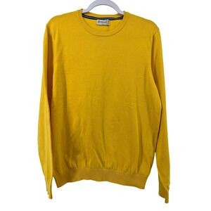 Henderson Mens Slim Fit Crew Neck Long Sleeve Sweater Yellow‎ Size 52 EU US L-XL